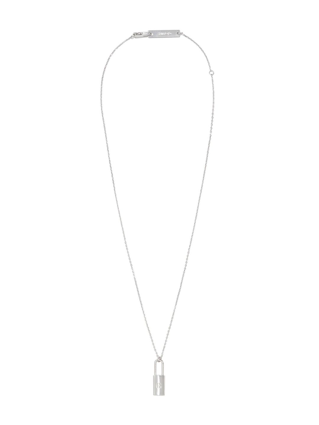 LOCK INITIAL NECKLACE (SILVER)