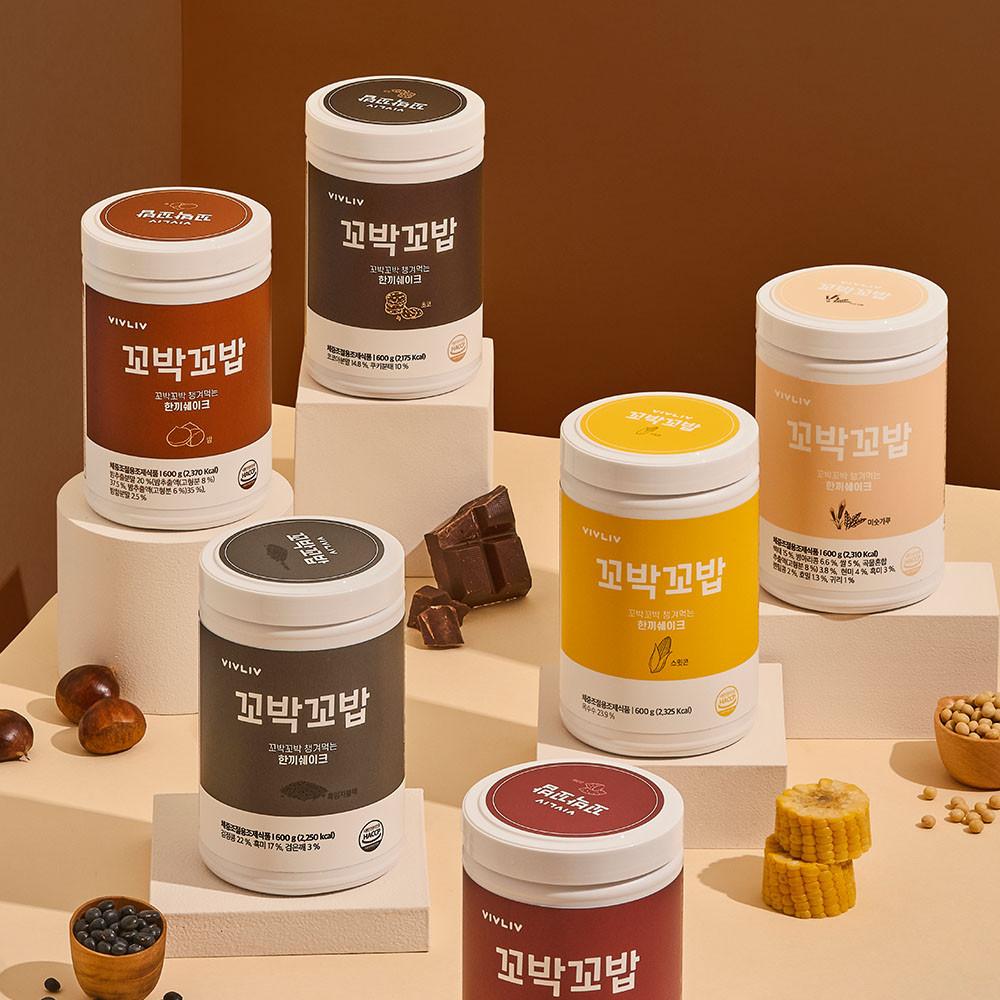 비브리브 꼬박꼬밥 단백질쉐이크 600g 대용량 6종 택1 식사대용 [원산지:상세설명에 표시]