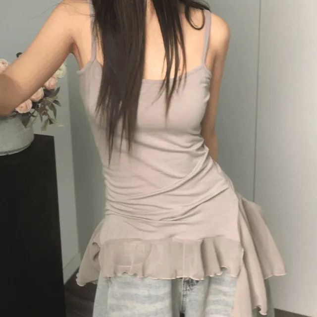 레이팅 프릴 언발 나시