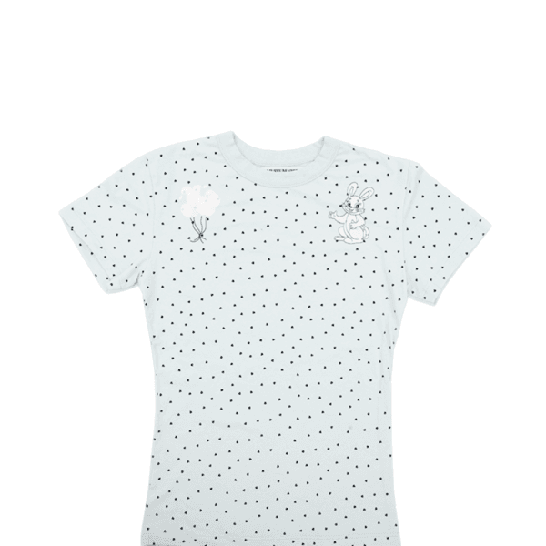RABBIT PRINTED HEART T-SHIRTS (MINT)