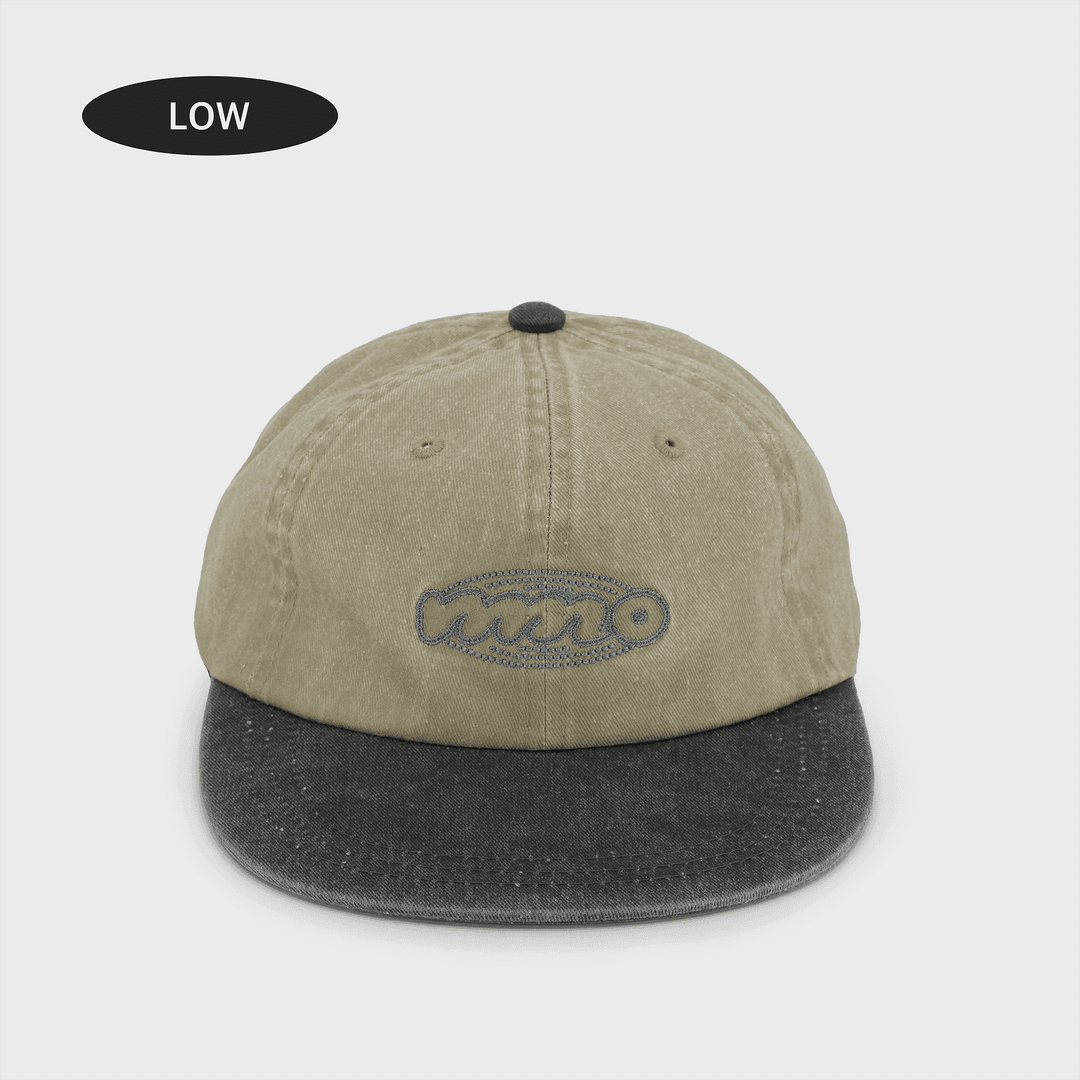 mmo symbol logo two tone pigment 6panel cap (3colors)