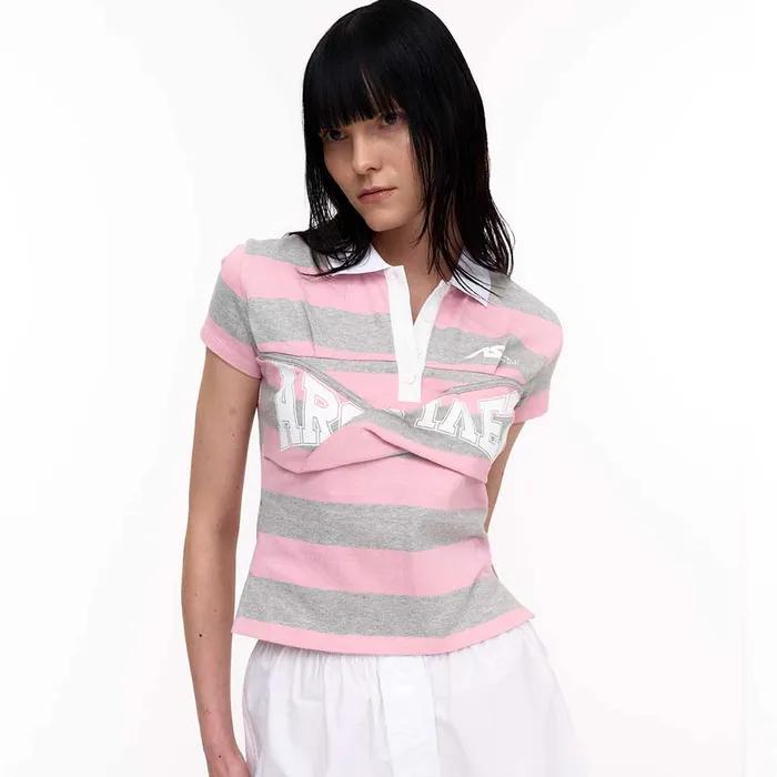 ITALIA POLO (PINK+GREY)