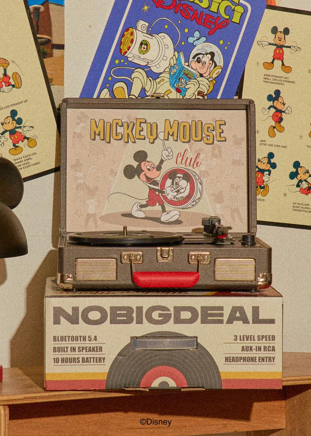 [노빅딜] 디즈니 미키마우스 턴테이블_올인원 무선 블루투스 스피커