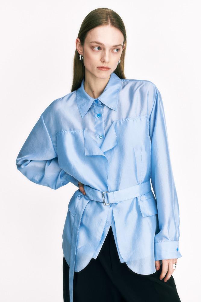 Champagne Layered Jacket blue