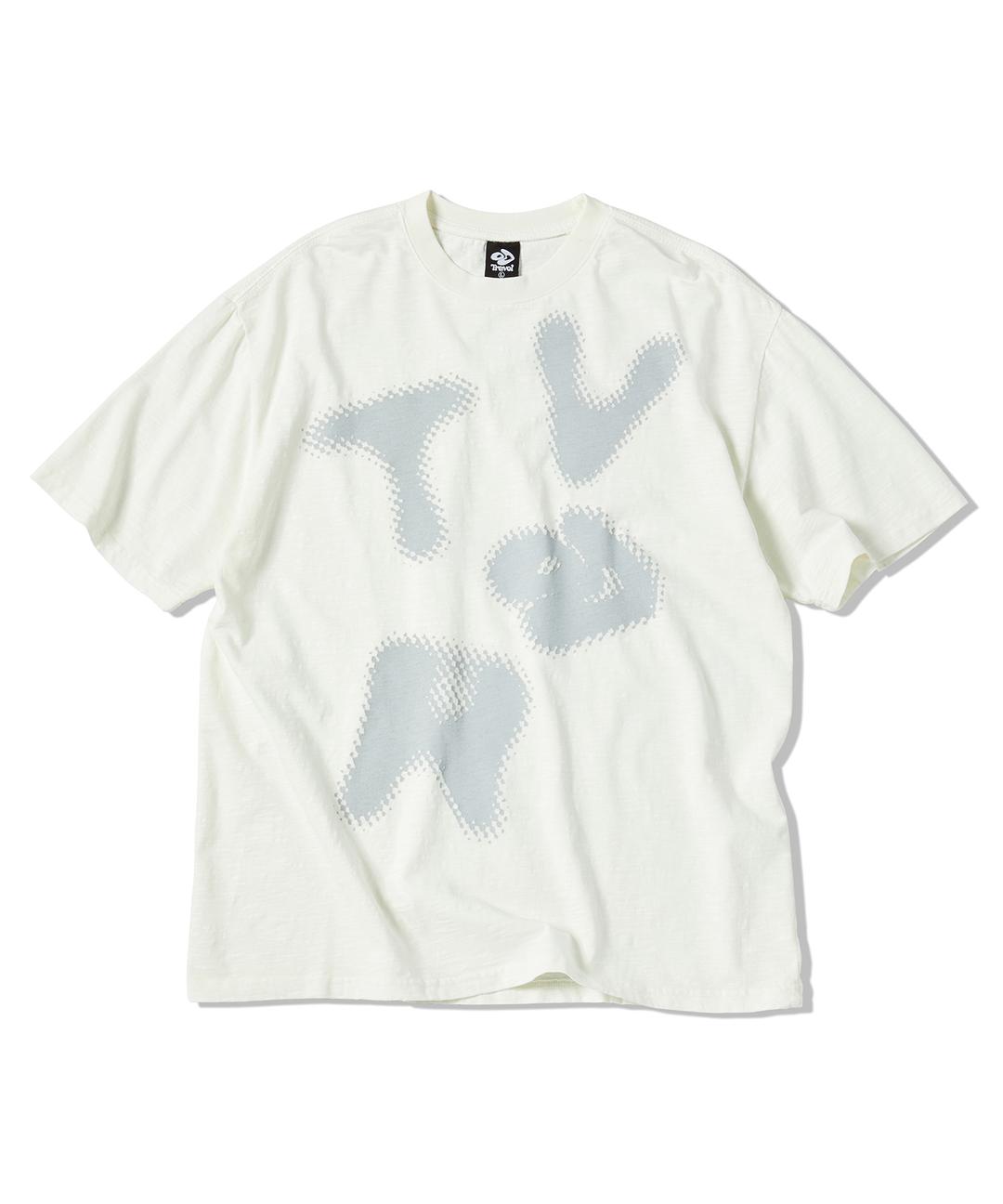 오버랩 슬럽 피그먼트 반팔티 크림