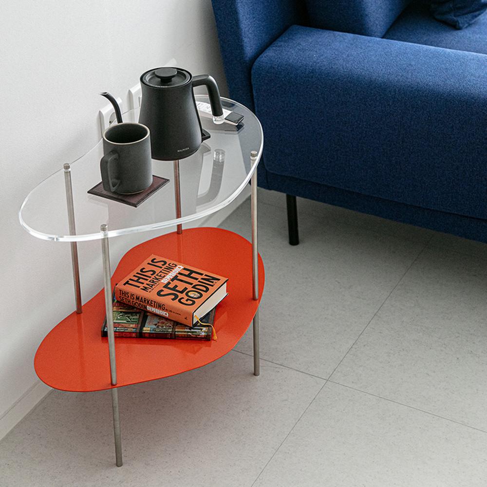 알루아 거실테이블 좌식테이블 쇼파 테이블 소파 모듈 아크릴 투명 커피