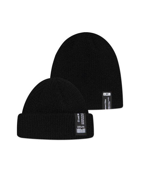 LABEL SHORT BEANIE black