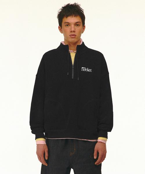 Plan Half Zip-Up Sweatshirt Black