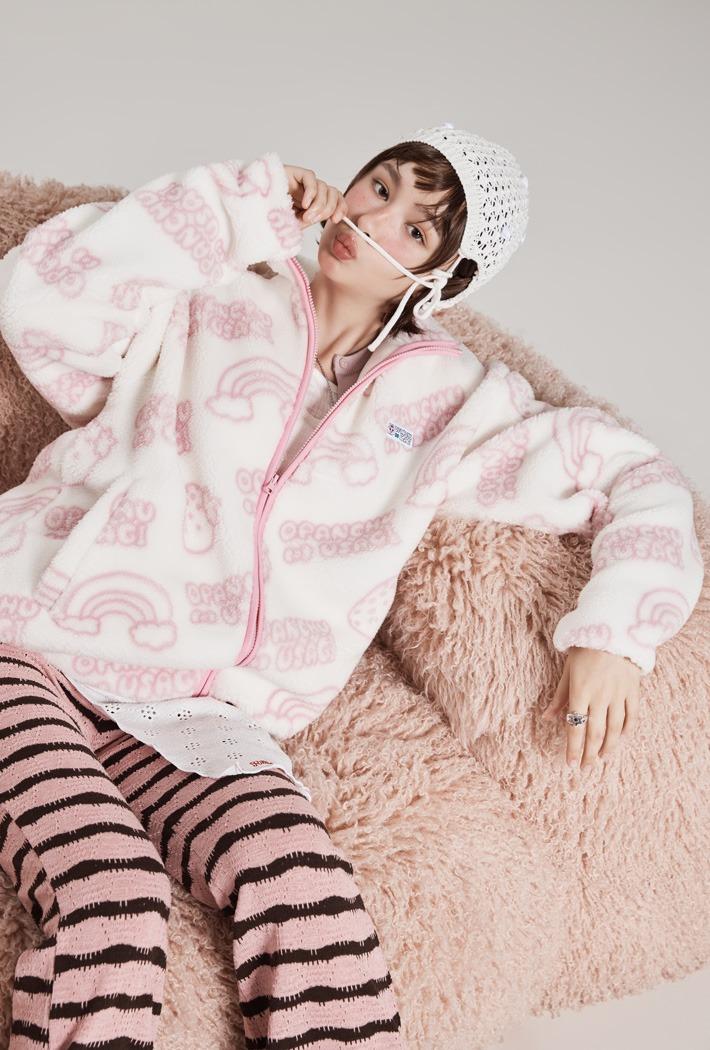 [빤쮸토끼] 딸기 덤블 플리스_SPFZF4VU03