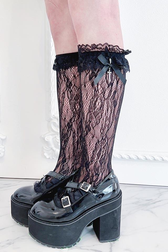 【MA*RS】クロスりぼんレースソックス - ブラック size-F-Ma*rs WebStore by LiLimPark