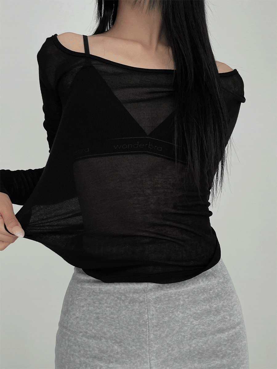 See-through slim top