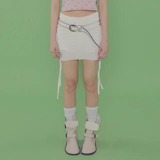 [NF] 에리스 셔링 팬츠 스커트 (WHITE) F24QD878