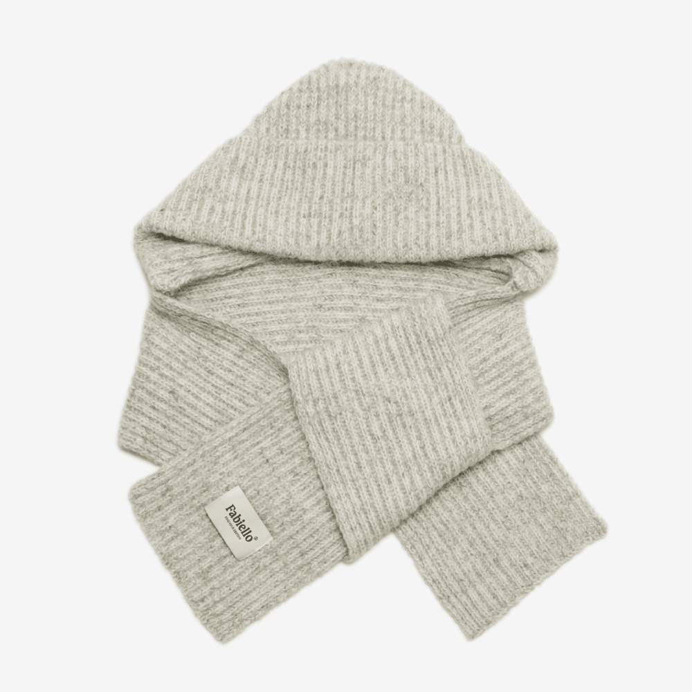 Fluffy hood muffler (grey)