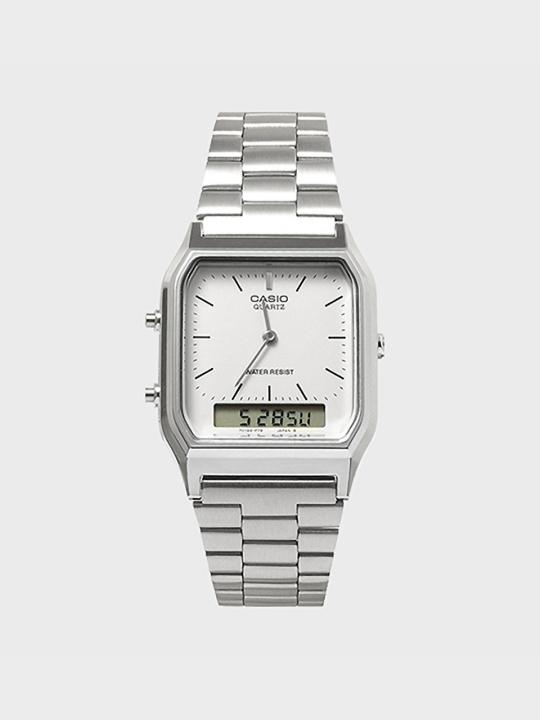 CASIO 카시오 AQ-230A-7D 공용 메탈밴드 손목시계
