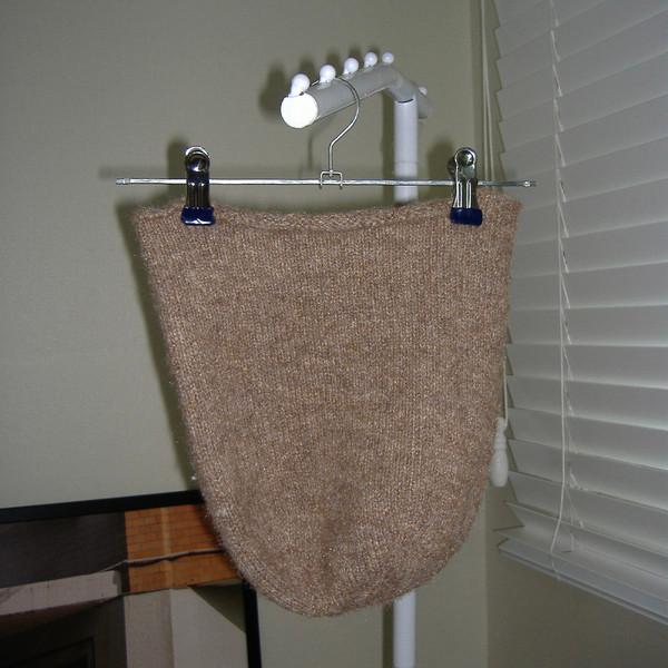 Vintage Knit Long Beanie (Beige)