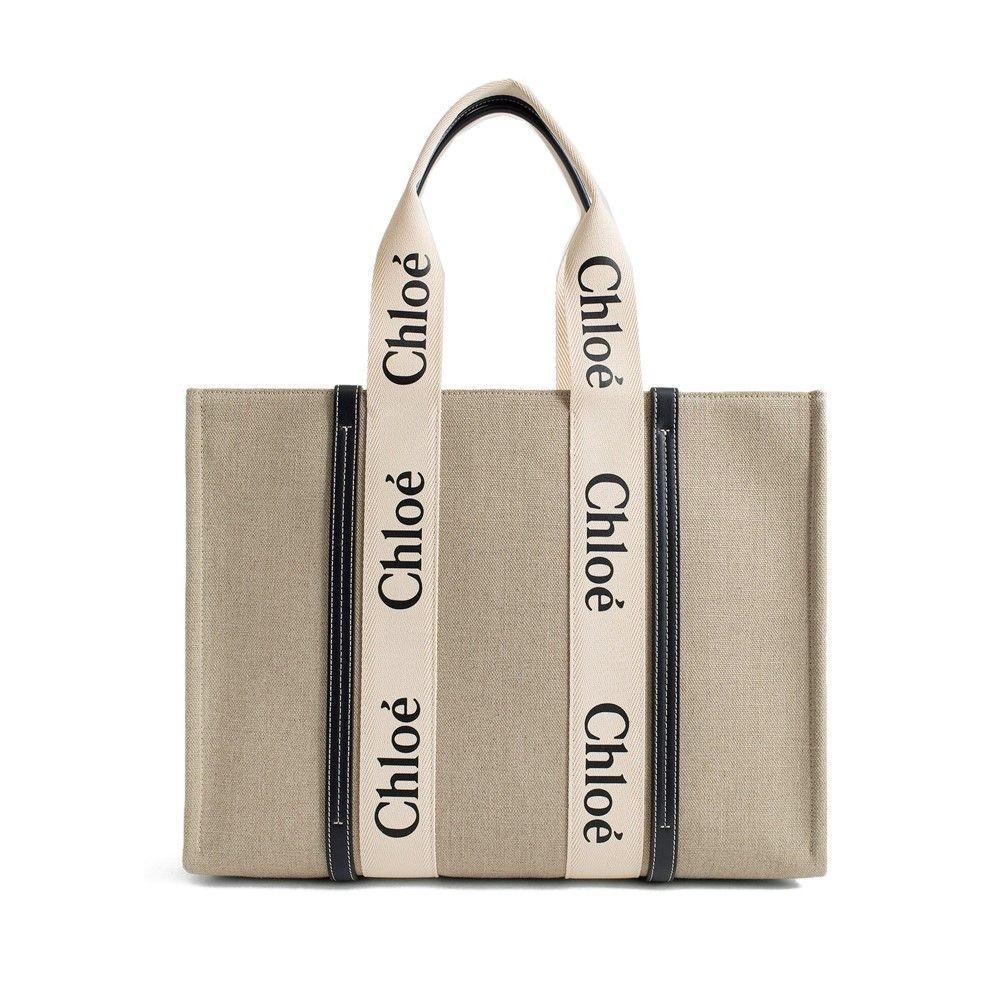 22FW 우디 라지 토트백 베이지/블루 CHC22AS382I26 91J 48629