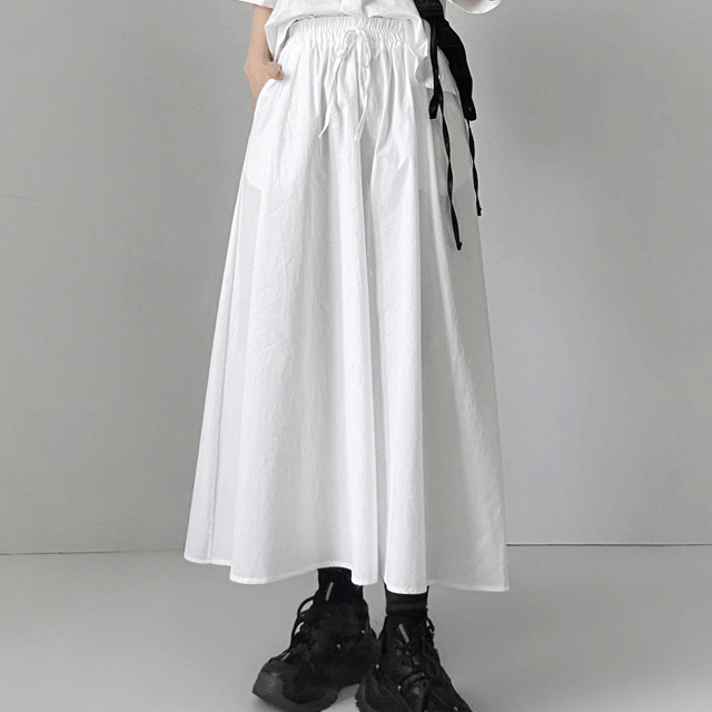 후기👍 바스락 스트링 롱 스커트 (3color)