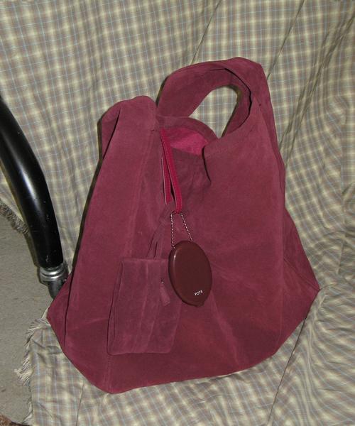 0007 레이어드 파우치 호보 백_스웨이드플럼