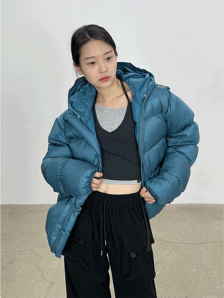 토마토스토어 [웰론100] [unisex] 페냐 오버핏 투웨이 후드패딩