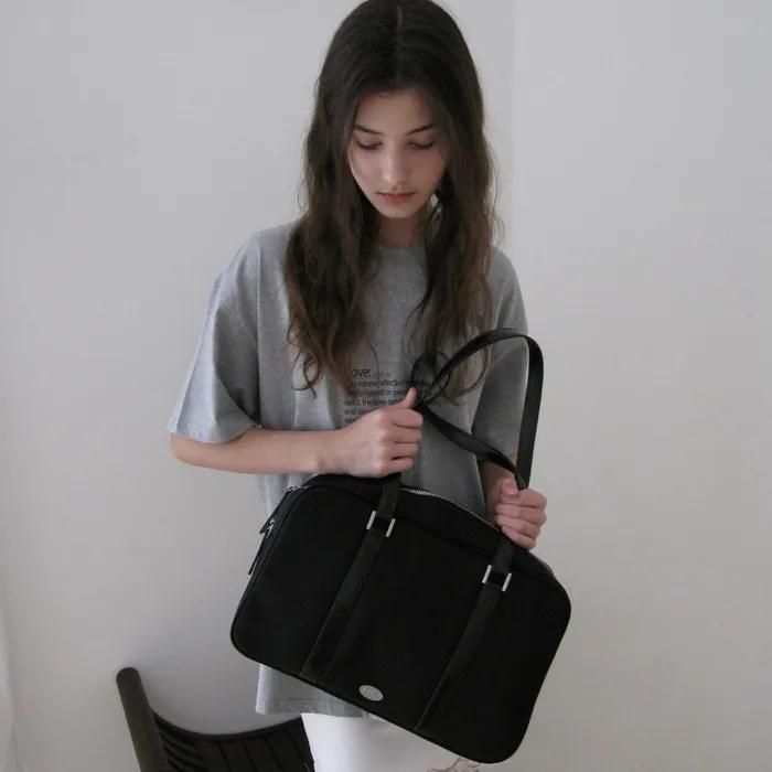 Journey Big Shoulder Bag / Black(Nylon)