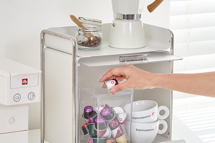 무디타 비화이트 플랩도어 슬라이딩 철제 수납장