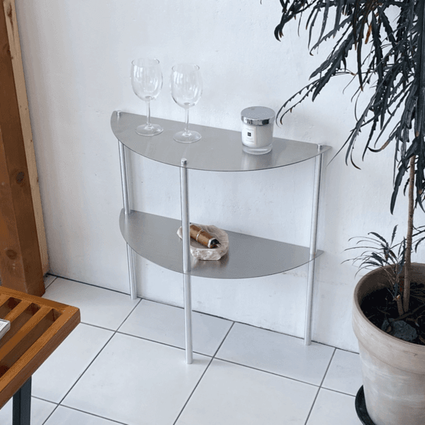 HM 001 반달 사이드 스텐선반 스테인리스 아크릴 메탈 틈새 선반 600