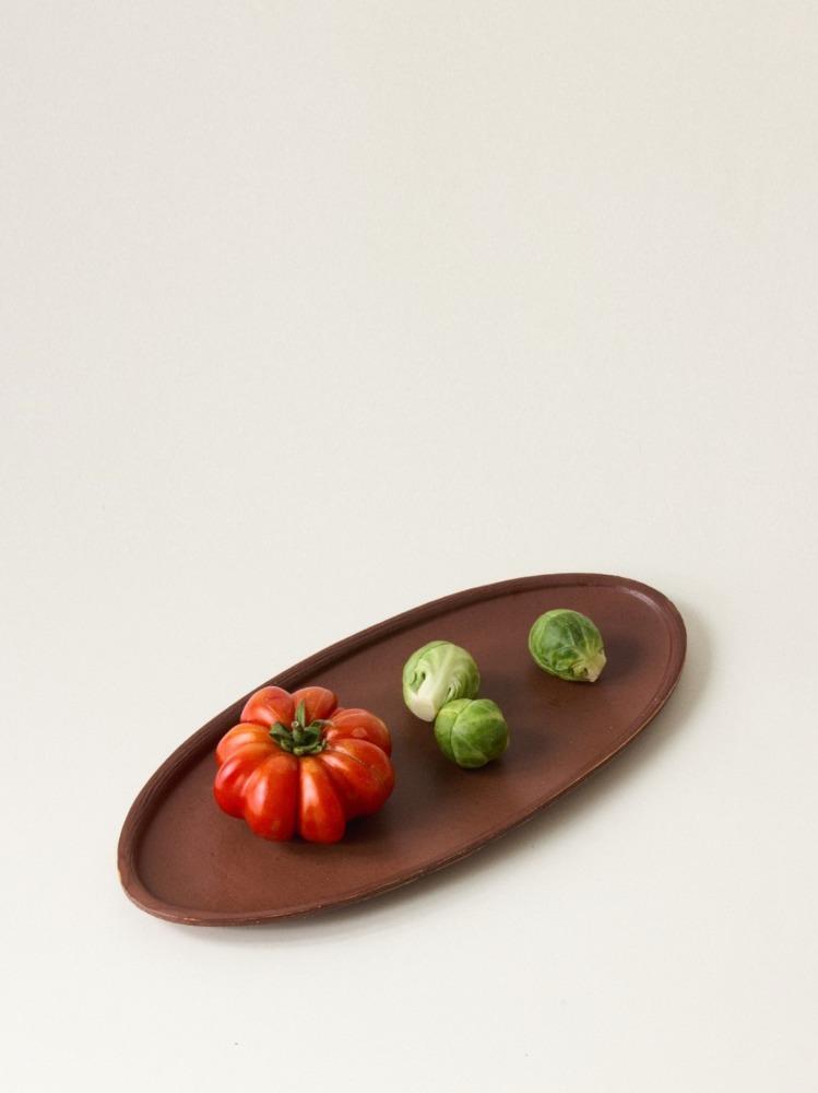 GELA PLATE #OVAL Brown