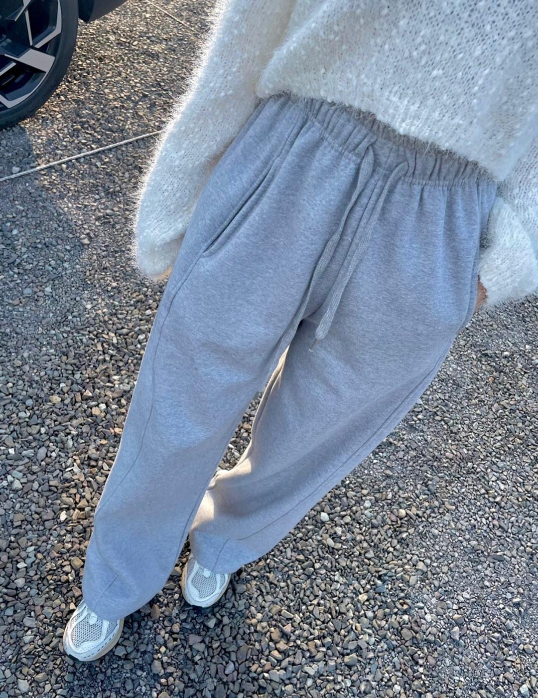 스트링 기모 조거 팬츠 / 3color