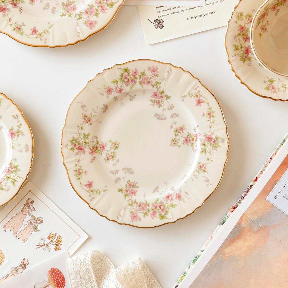 리얼 빈티지 시라쿠스 미니블라썸 M사이즈 접시 플레이트 / 빈티지그릇