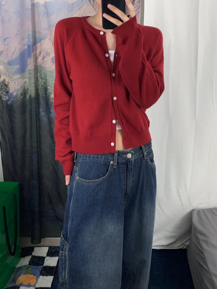 올데이 울 니트 가디건 (5col)