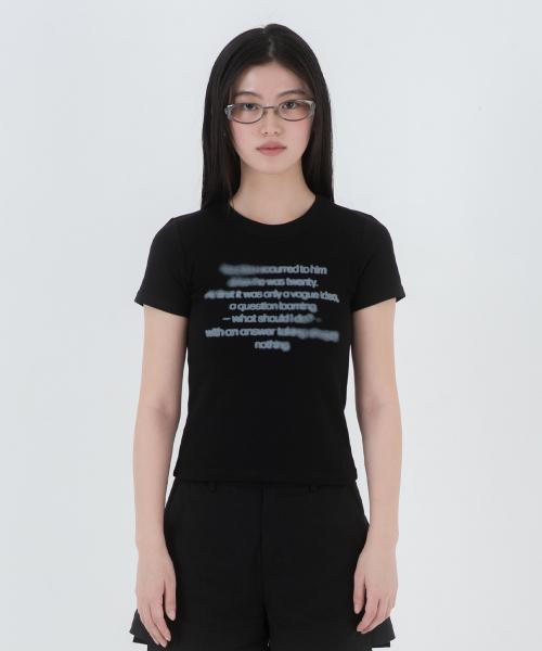 Lettering short sleeves BLACK