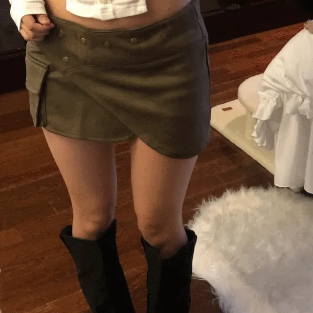 suede mini skirt
