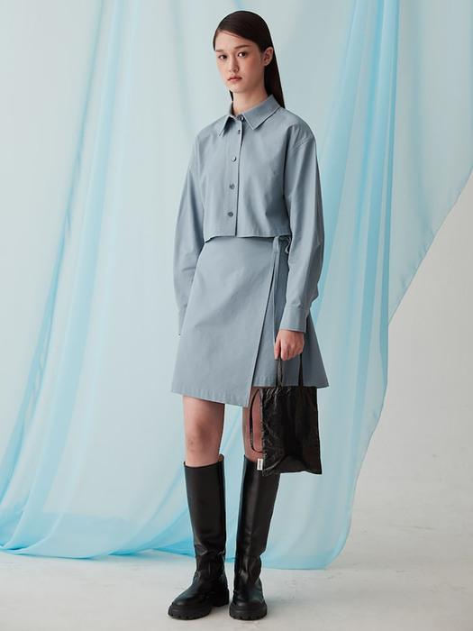 CutOut Shirts Dress  Sky Blue (KE3171M02Q)