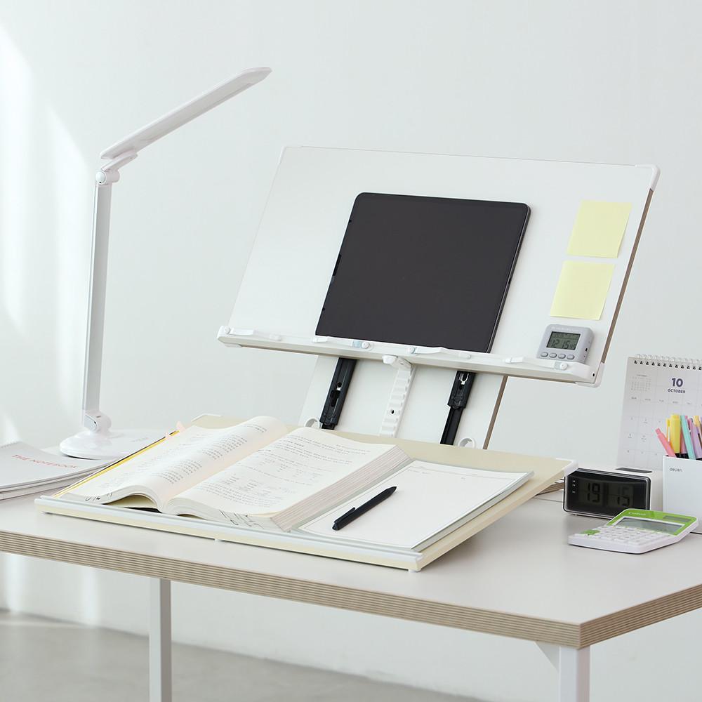 이룸 프라임 2단독서대 각도 높이 조절 책받침대 엘리베이터독서대 PL260(W) 화이트
