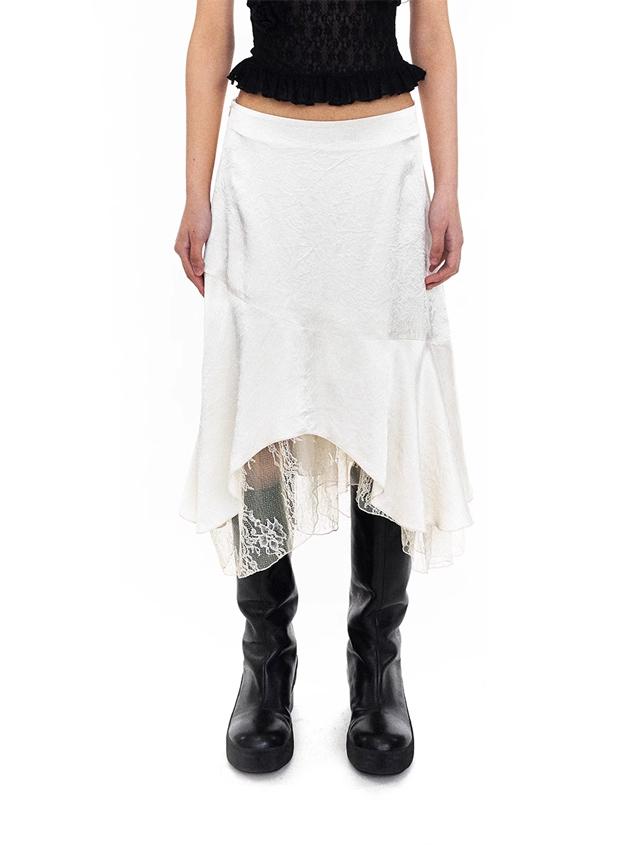 NEVERSEEZ 레이어드 레이스 스커트 (2컬러)