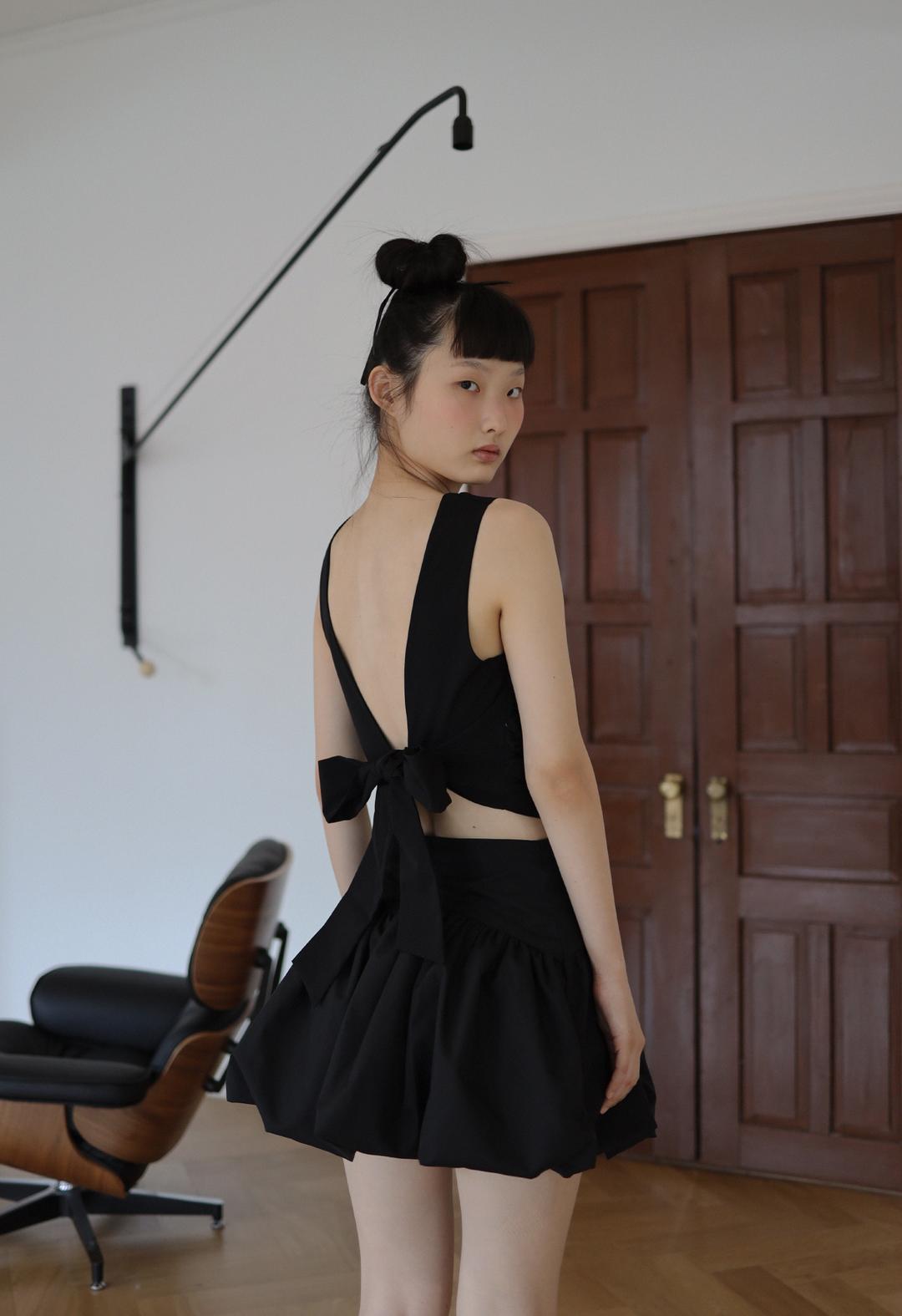 Backless Ribbon Top, 2color
