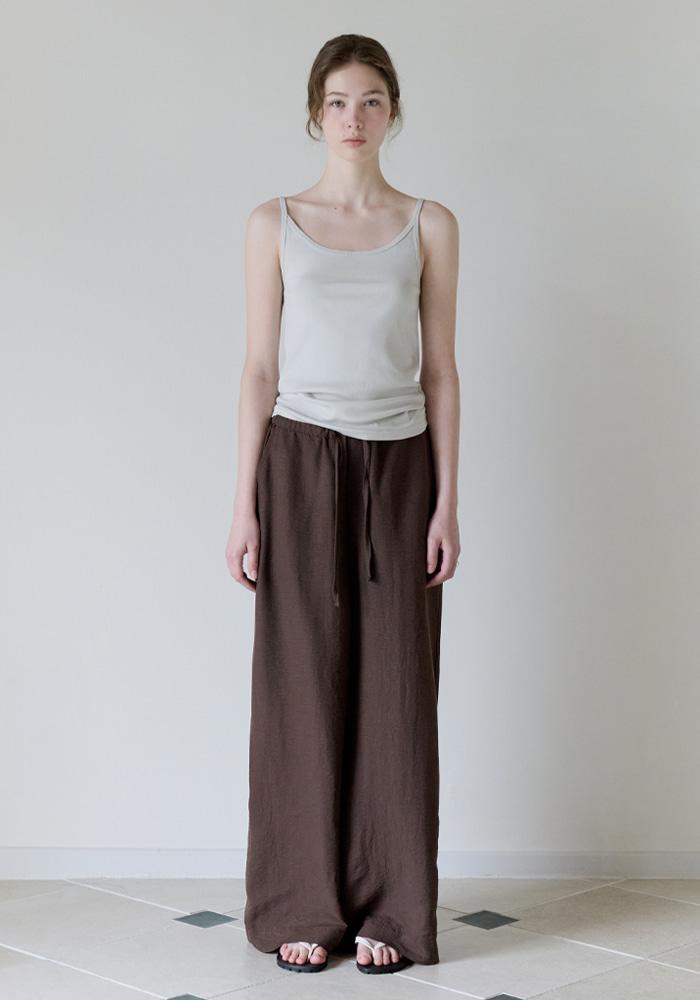 COAST WIDE STRING PANTS_BROWN
