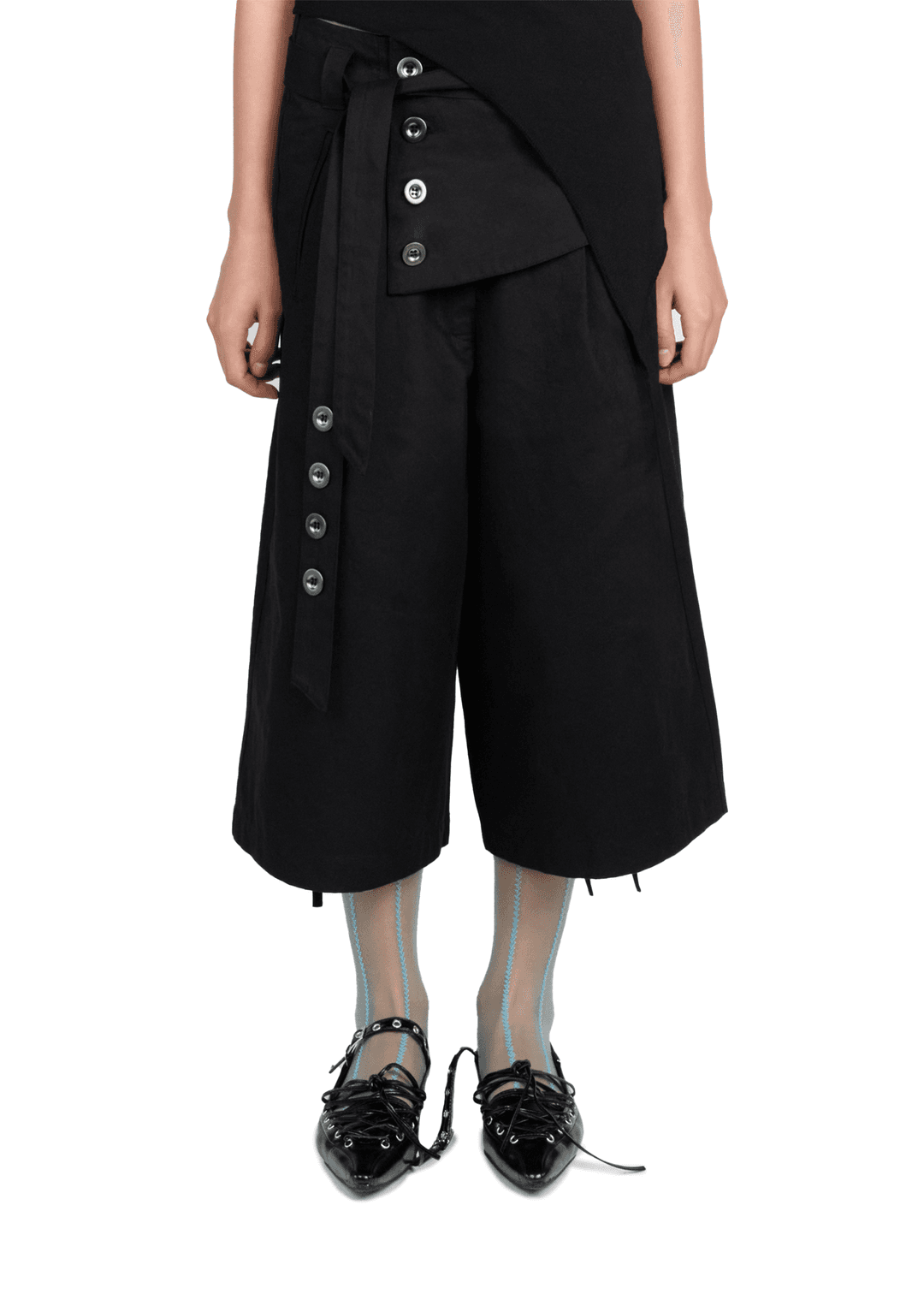 [2nd PRE-ORDER] WRAP BELT SHORT IN BLACK