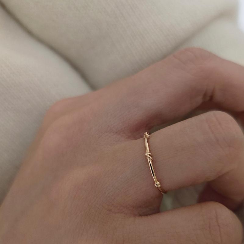 10K14K 러블리 매듭 반지