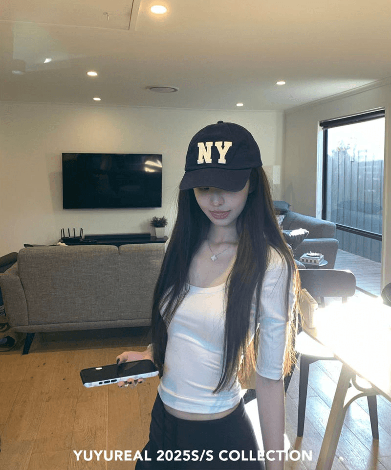 모달 U넥 슬림핏 5부티셔츠