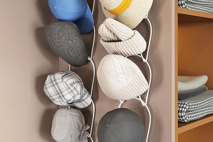 아이언 5단 모자랙 모자정리 모자걸이 틈새 정리 2colors