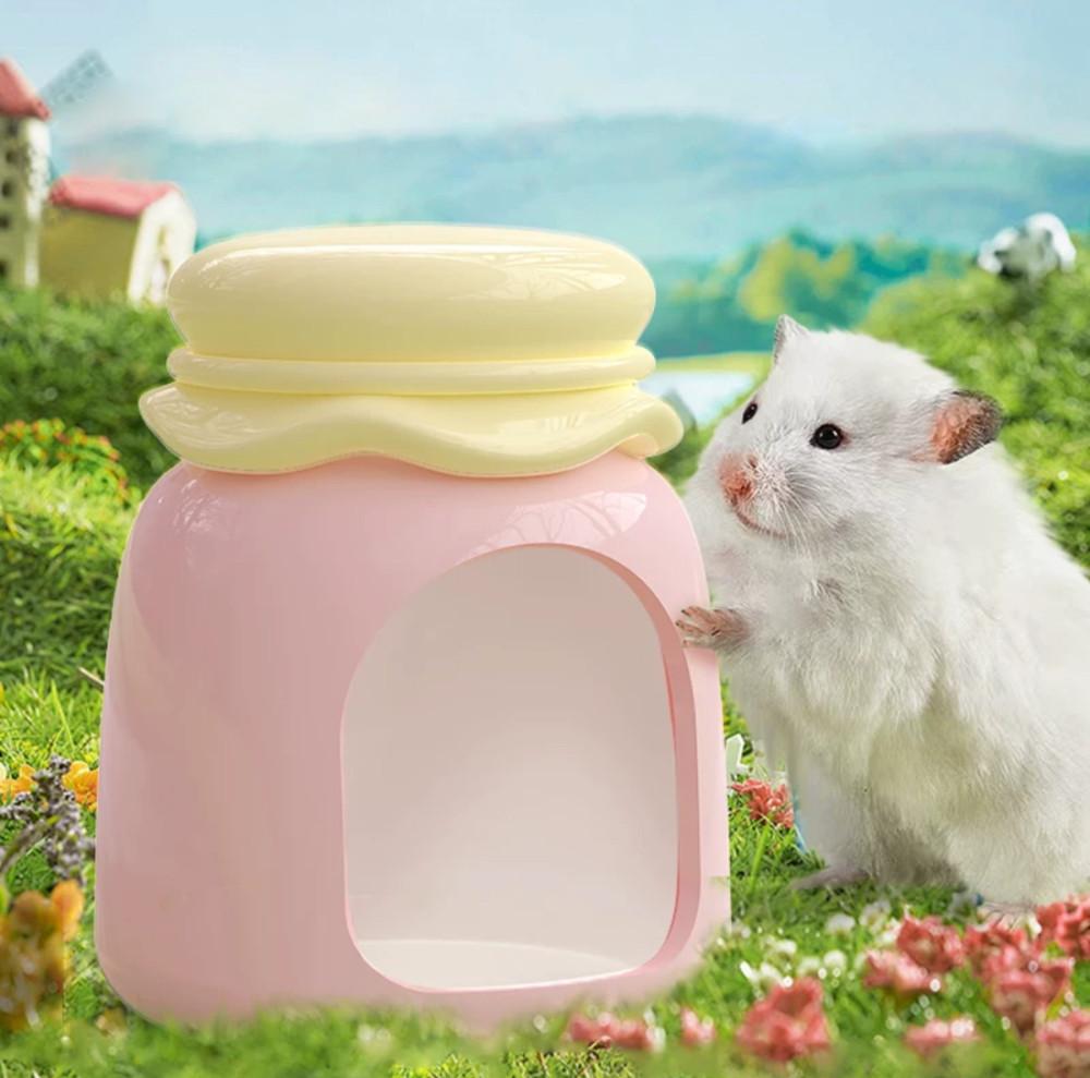 곰찌 [우유병 은신처] 세라믹 도자기 햄스터은신처 드워프 골든 소동물은신처