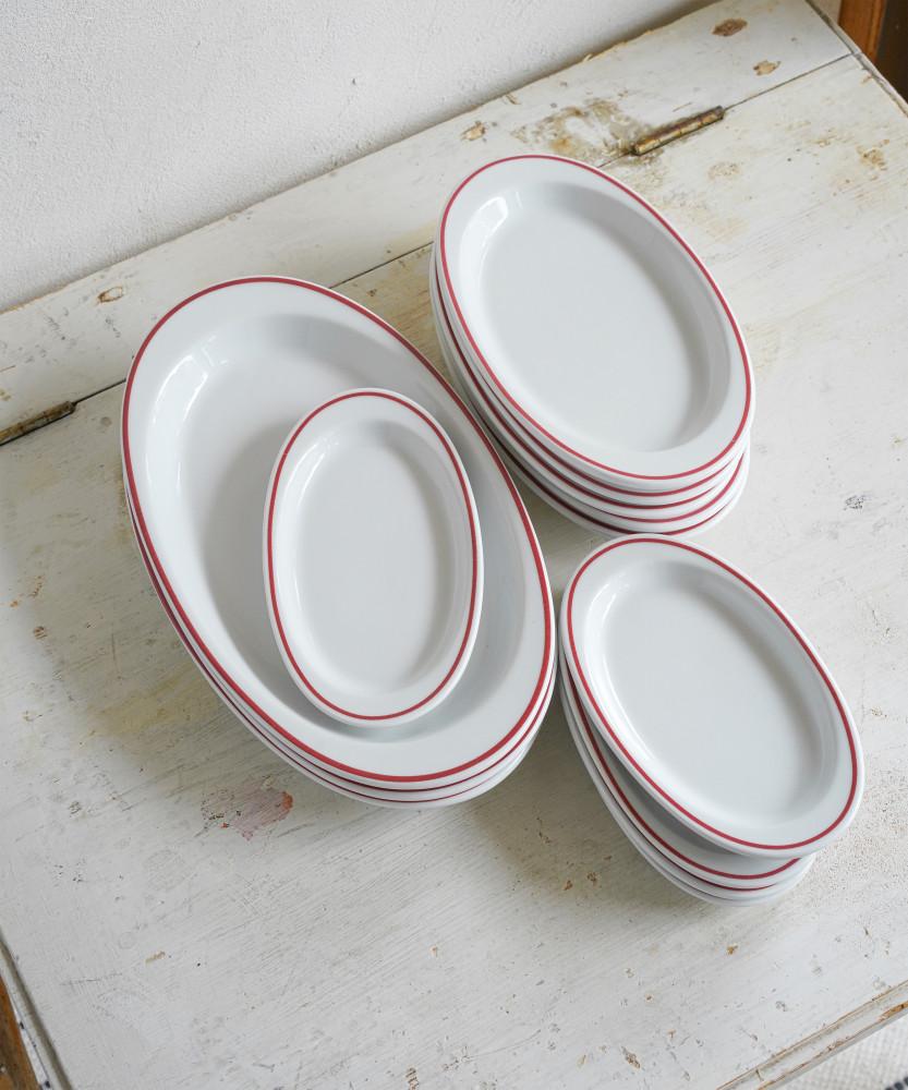 폴바살 버건디 오벌 플레이트 3size