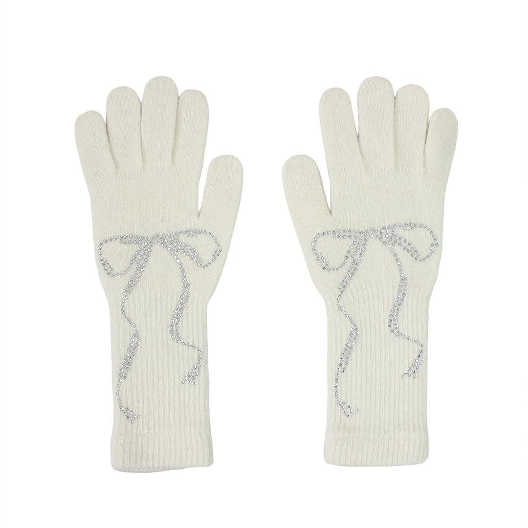 ribbon long gloves (ivory)