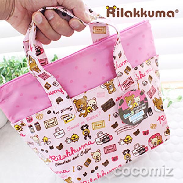 (일본)리락쿠마 초콜릿&커피 보냉 토트백 보온보냉 도시락가방