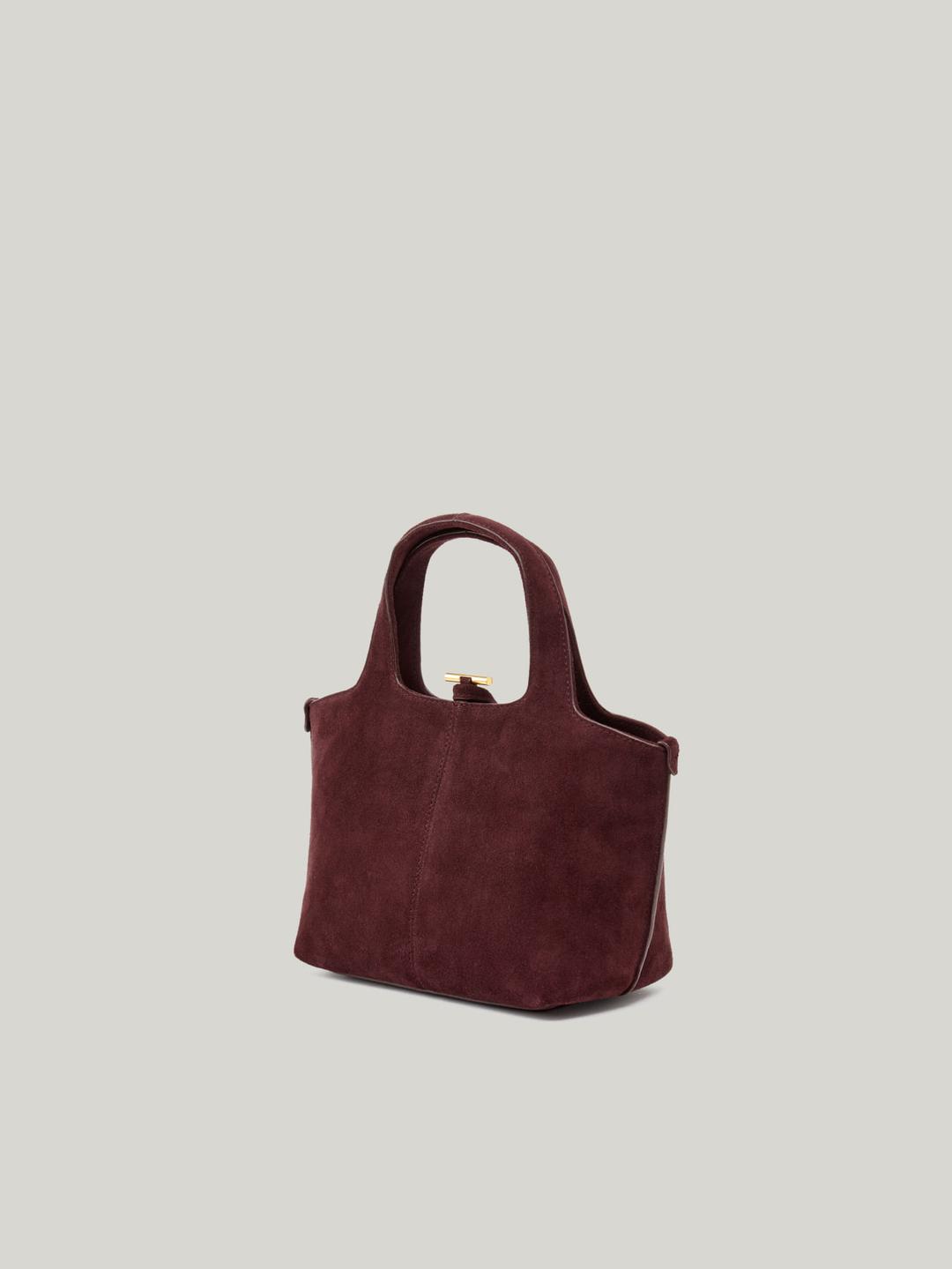 PANIER PETIT BAG (SUEDE BURGUNDY)