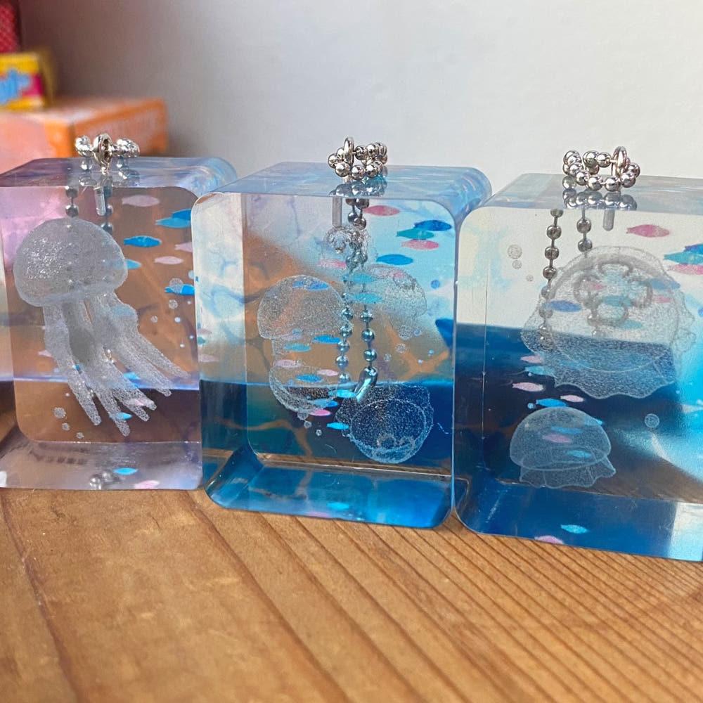 해파리 아크릴 키링