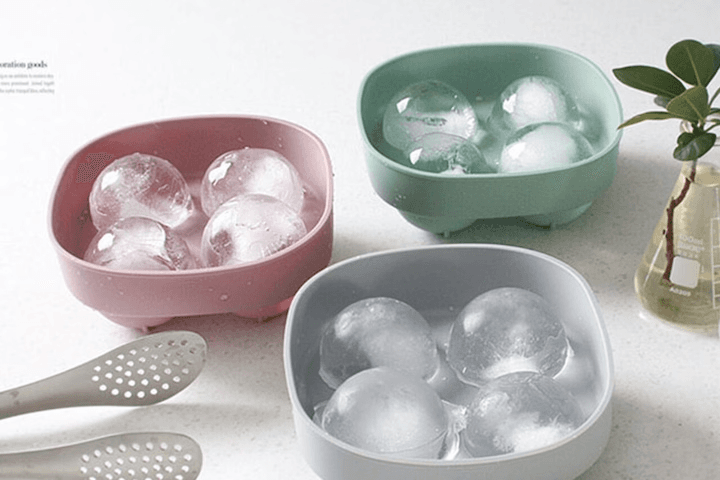 100% 실리콘 하이볼 원형 왕얼음틀 4구 6구