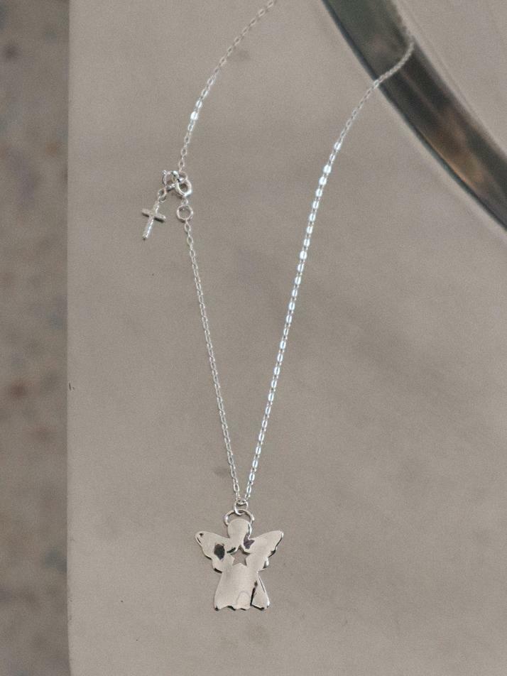 Angel Ornament Necklace_Silver