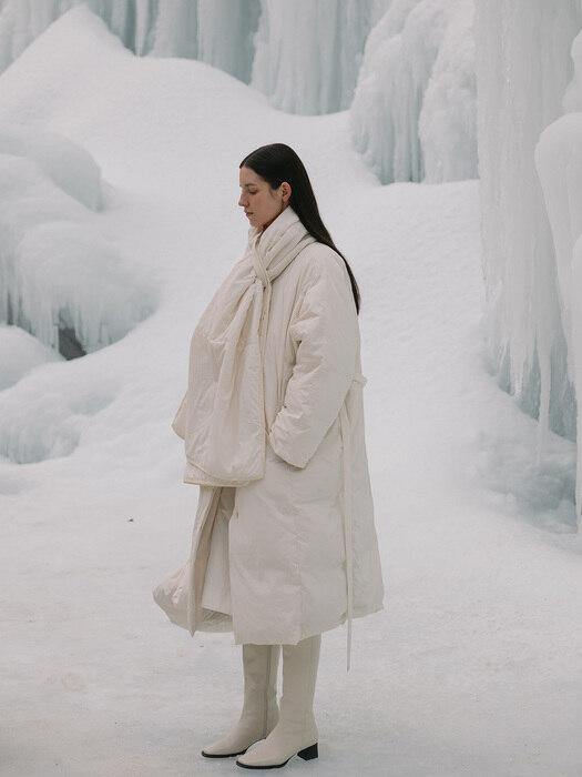 SIBERIA GOOSE DOWN LONG PADDED COAT [IVORY]
